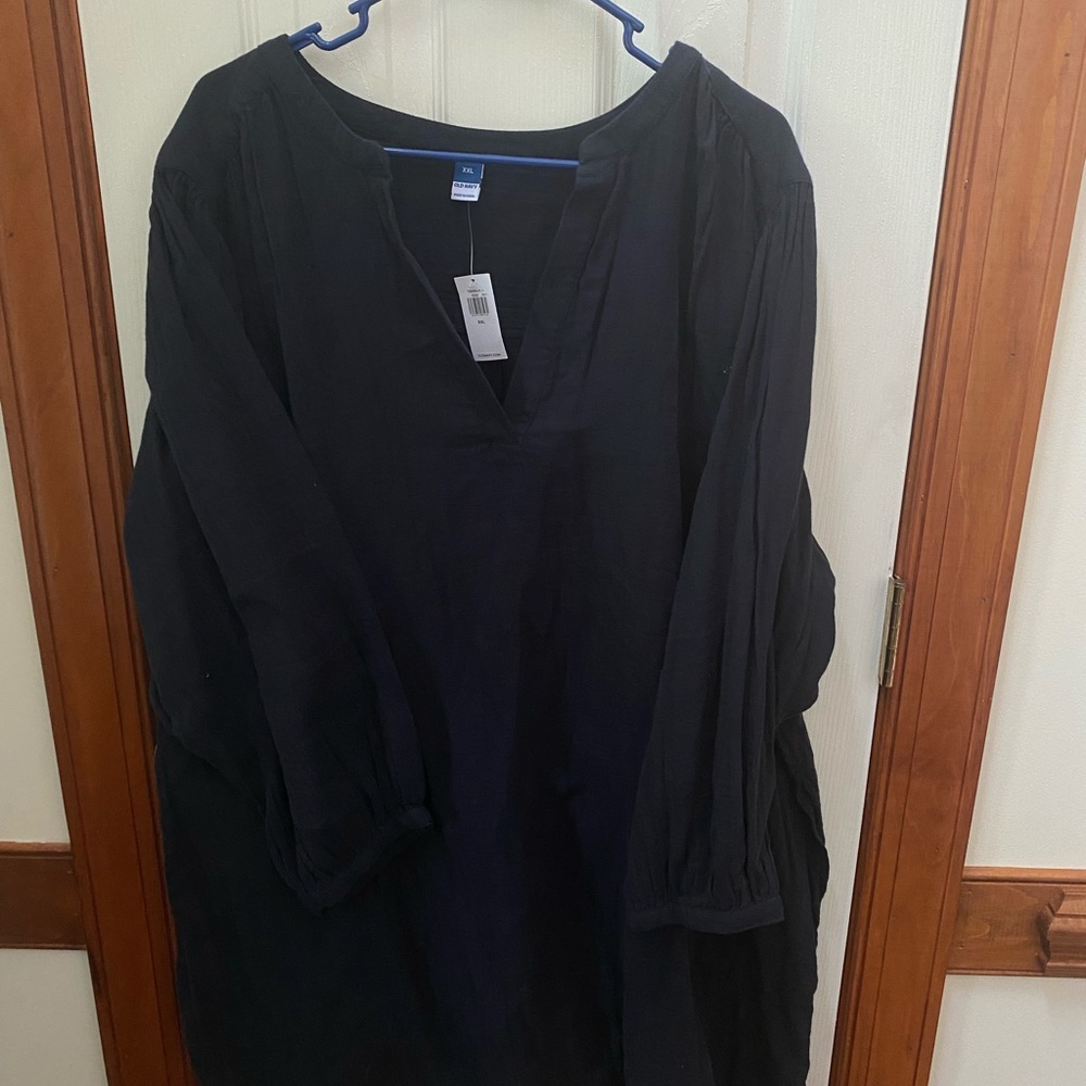 Old Navy NWT SZ XXL Black L/S dress